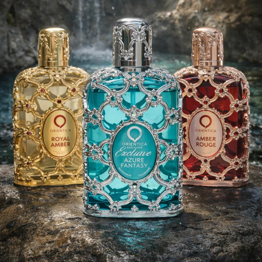 AMBER ROUGE, ROYAL AMBER, AZURE FANTASY