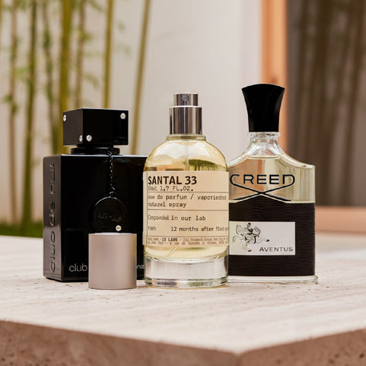 CLUB DE NUIT, SANTAL 33, CREED AVENTUS