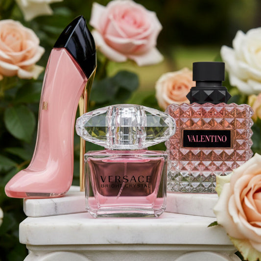 VERSACE CRYSTAL, GOOD GIRL BLUSH, VALENTINO